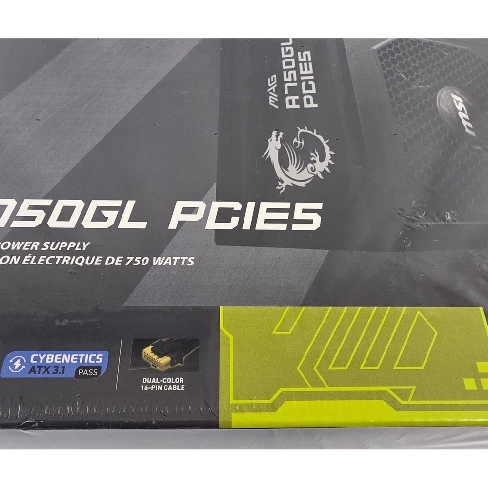 MSI MAG A750GL PCIe5 750W Power Supply ATX 3.1 80+ Gold Fully Modular PSU NISB - Picture 3 of 9